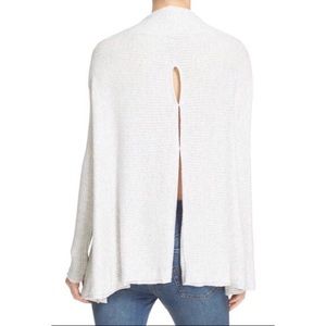 Free People ribbed Lover split open back sweater